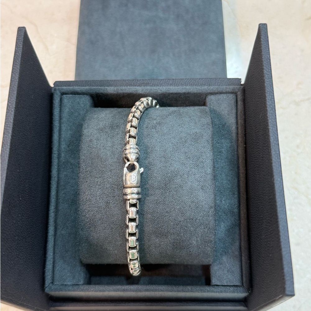 David Yurman Box Chain Bracelet (Sterling Silver, 5mm) size 9in